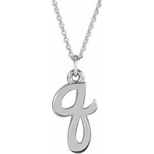 14K Gold Initial Q Petite Necklace or Pendant