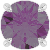 14K Gold Round Lab-Grown Alexandrite Solitaire Slide Necklace or Pendant