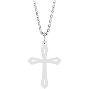 14K Gold Cross Necklace or Pendant – 25.1x15mm