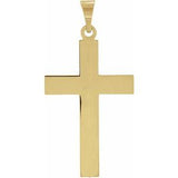18K Gold Cross Necklace or Pendant – 25.9x12mm