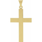 18K Gold Cross Necklace or Pendant – 25.9x12mm