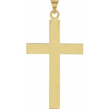 18K Gold Cross Necklace or Pendant – 25.9x12mm