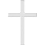 Platinum Cross Necklace or Pendant – 12x7.61mm