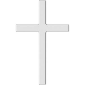 Platinum Cross Necklace or Pendant – 12x7.61mm