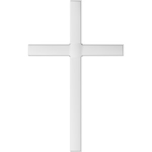 Platinum Cross Necklace or Pendant – 12x7.61mm