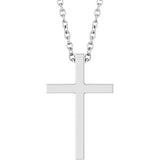 Platinum Cross Necklace or Pendant – 12x7.61mm