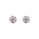 14K Yellow ,Two-Tone or White  Gold  Medium Diamond Cut Flower Stud Earrings