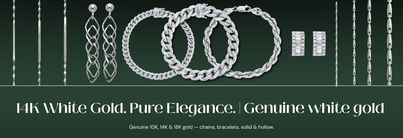 Italian 14K white gold jewelry