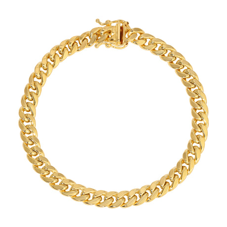 Pulseiras MIAMI CUBAN ocas amarelas 14K 4,00 mm-9,50 mm 