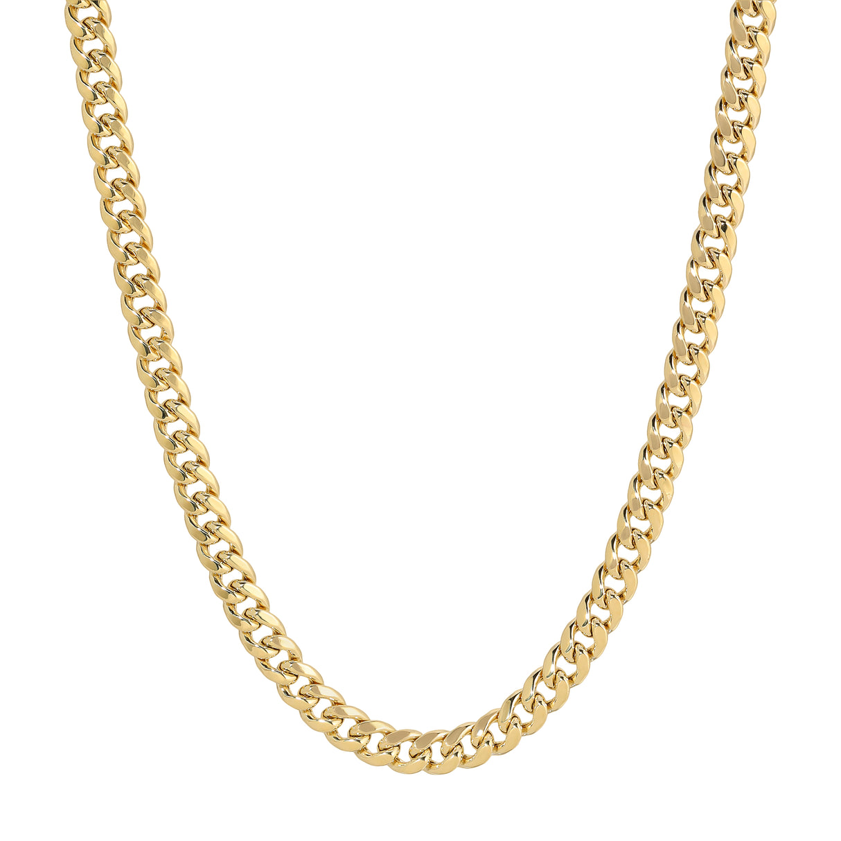 Men's 14K gold Miami Cuban chain necklace at Italian Fashions