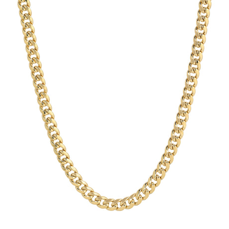 14K REAL Hollow Yellow Gold 4.00mm-9.50mm MIAMI CUBAN Chain
