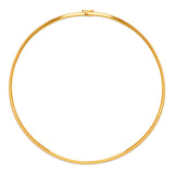14K Yellow or White 4mm Omega Chain Necklace
