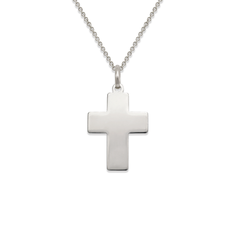 14K Yellow Gold High Polished Cross Religious Pendant