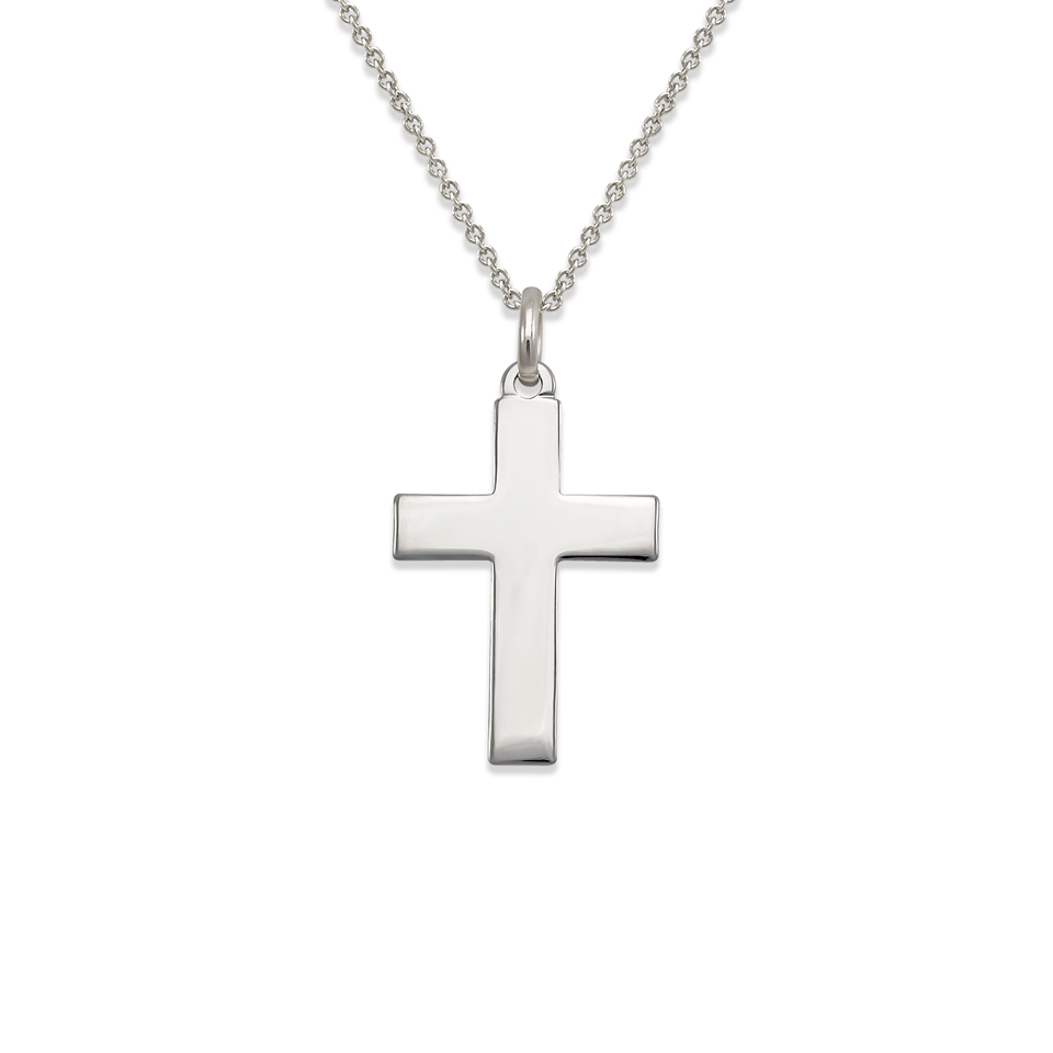 14K Yellow Gold High Polished Cross Religious Pendant