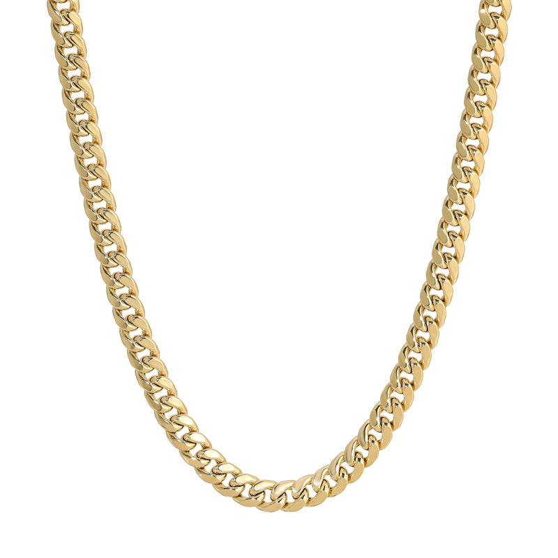 Exclusive Diamond Cut Curb CUBAN Chain | 10K REAL Yellow Gold | Italian Fashions