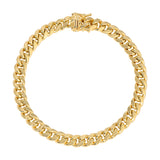 Stylish Hollow MIAMI CUBAN Bracelets - 10K Yellow Gold by Italian Fashions 4.00mm-11.00mm
