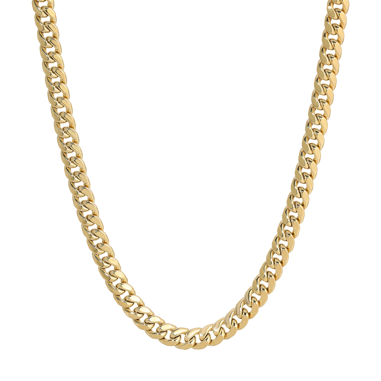 Wide 14K gold Miami Cuban chain | Real Gold Chains for Women | Italian Fashions