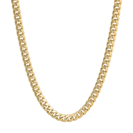 Diamond Cut MIAMI CUBAN Solid Gold Chain Necklace Womens | Italian Fashions