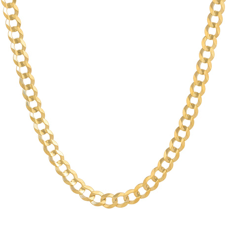 Italian Fashions 10K REAL Gold Chain Necklace | Diamond Cut Curb CUBAN Design 2.50mm-8.00mm