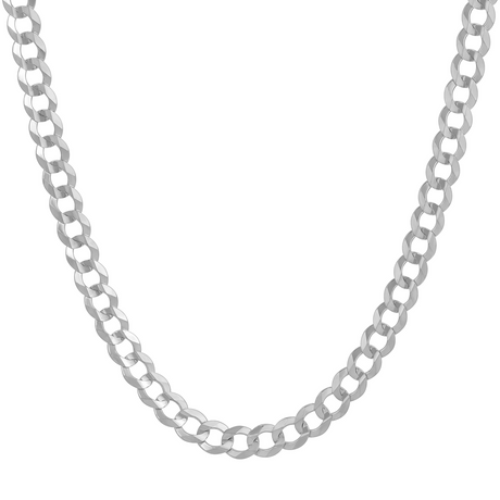 Elegant Diamond Cut CUBAN Chain  | 10K REAL White Gold Necklace | Italian Fashion