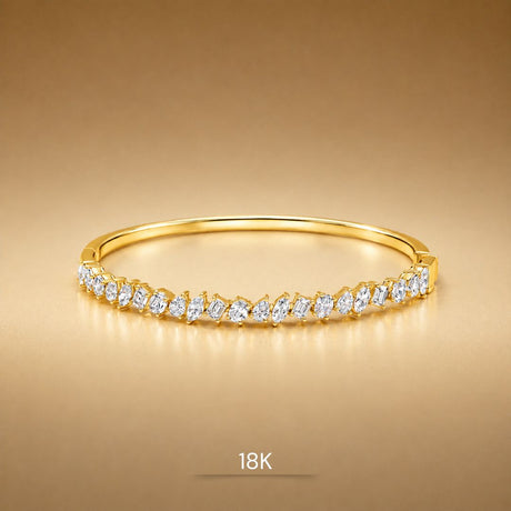18K yellow gold diamond band