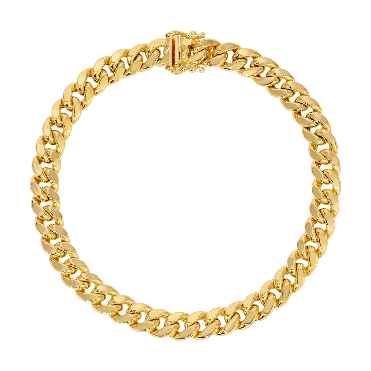 14K Yellow 4.00mm-9.50mm Hollow MIAMI CUBAN Bracelets