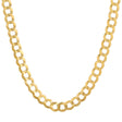 Diamond Cut Curb CUBAN Chain Necklace in 10K REAL Hollow Yellow Gold 2.50mm-8.00mm | Italian Fashions