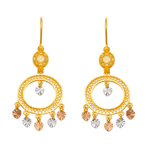 14K Yellow Gold Chandelier Earrings