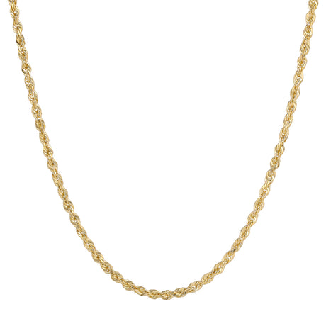 Dazzling 10K real yellow gold rope chain | Italian-made masterpiece with a diamond-cut sparkle | Italian Fashions