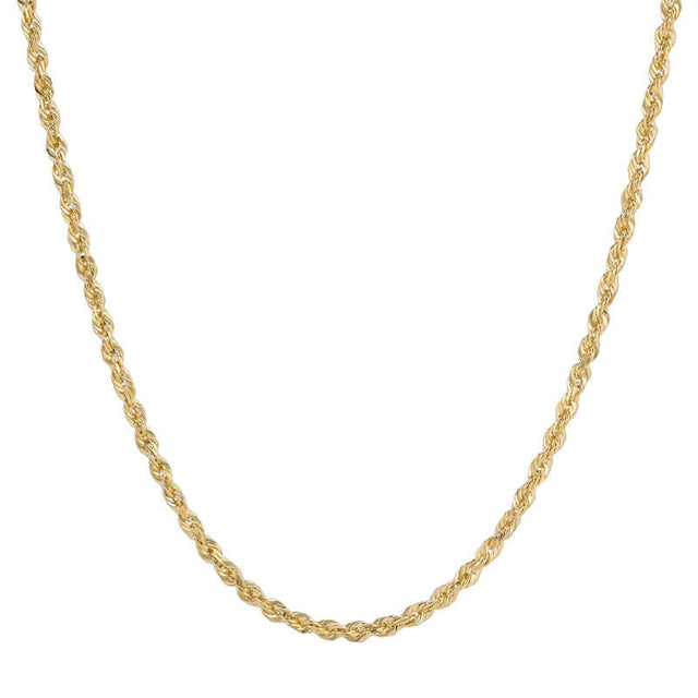 Dazzling 10K real yellow gold rope chain | Italian-made masterpiece with a diamond-cut sparkle | Italian Fashions