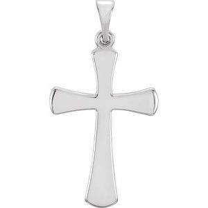 Platinum Cross Necklace or Pendant – 16.11x8.04mm