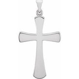 Platinum Cross Necklace or Pendant – 16.11x8.04mm