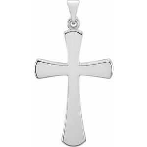 Platinum Cross Necklace or Pendant – 16.11x8.04mm