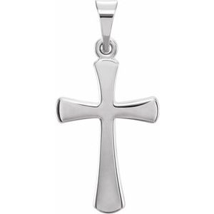 Platinum Cross Necklace or Pendant – 16.11x8.04mm