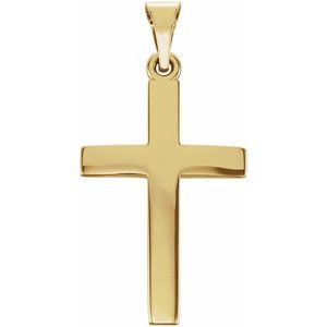 10K Gold Cross Necklace or Pendant – 15.23x7.38mm