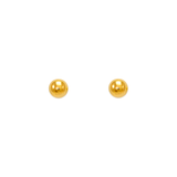 14K Yellow or White Gold  2mm- 8mm Ball Stud Earrings for Kids