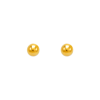 14K Yellow or White Gold  2mm- 8mm Ball Stud Earrings for Kids