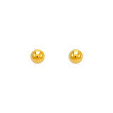 14K Yellow or White Gold  2mm- 8mm Ball Stud Earrings for Kids