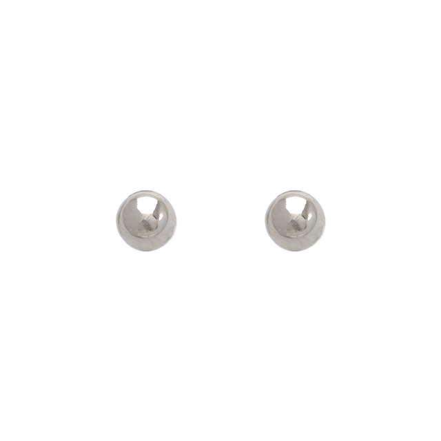 14K Yellow or White Gold  2mm- 8mm Ball Stud Earrings for Kids