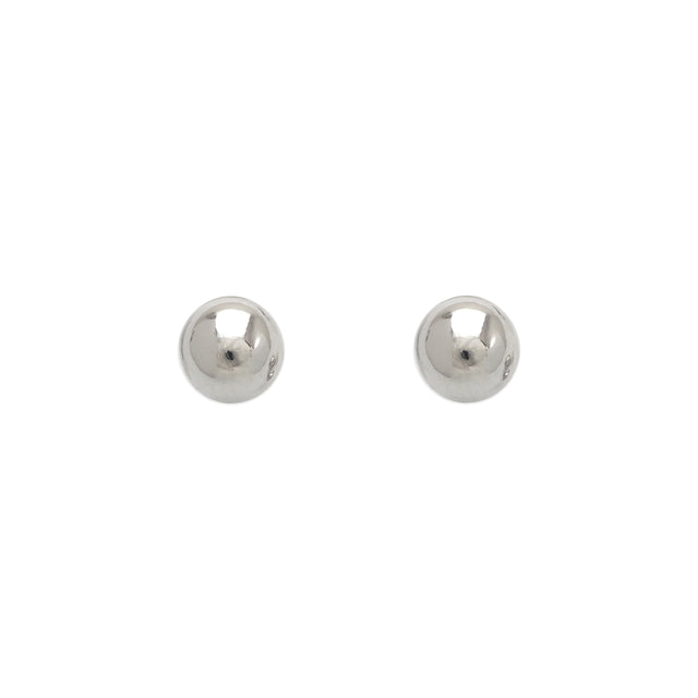 14K Yellow or White Gold  2mm- 8mm Ball Stud Earrings for Kids