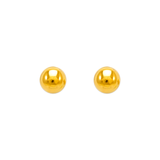 14K Yellow or White Gold  2mm- 8mm Ball Stud Earrings for Kids