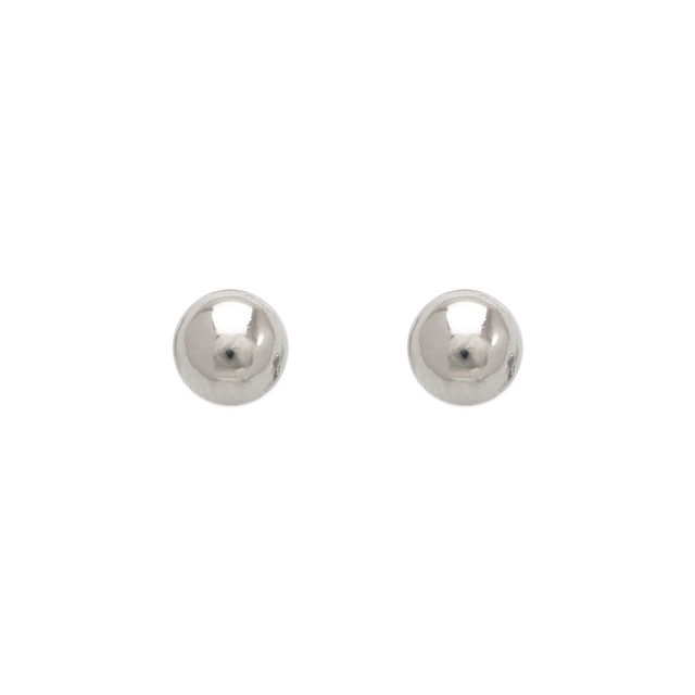 14K Yellow or White Gold  2mm- 8mm Ball Stud Earrings for Kids