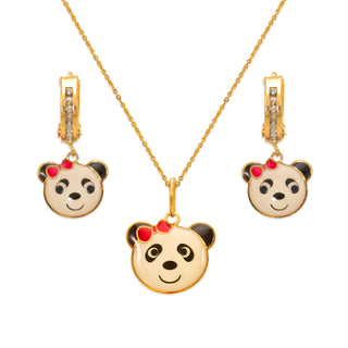 14K Yellow Gold Cupcake Enamel Kids Set