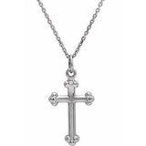 14K Gold Cross Necklace or Pendant – 12x7.8mm