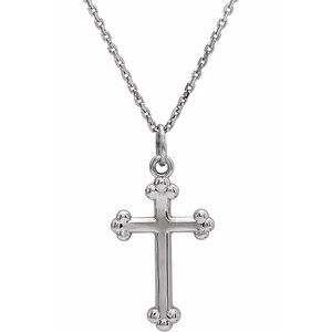 14K Gold Cross Necklace or Pendant – 12x7.8mm
