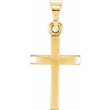 10K Gold Cross Necklace or Pendant – 15.23x7.38mm