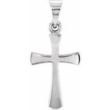 Platinum Cross Necklace or Pendant – 16.11x8.04mm