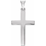 Platinum Cross Necklace or Pendant – 15.23x7.38mm
