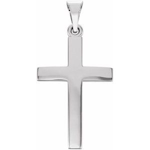Platinum Cross Necklace or Pendant – 15.23x7.38mm