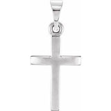Platinum Cross Necklace or Pendant – 15.23x7.38mm